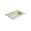 GSI Pura obdélníkové umyvadlo Slim 62 x 46 cm s otvorem pro baterii s přepadem keramické creta mat béžová 8884108