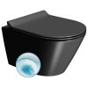 GSI Kube X závěsná WC mísa 36 x 50 cm GeniusFlush keramika černá dual-mat 941226