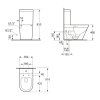 Bruckner Fein wc kombi 36 x 83,5 x 61 cm Rimless spodní zadní odpad bílá 201.428.4