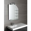 Aqualine Wega zrcadlo bez osvětlení s poličkami 65 x 90 cm 65028