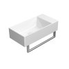 GSI Kube X umyvadlo 50 x 25 cm broušená spodní hrana bez otvoru pro baterii bez přepadu keramika bílá ExtraGlaze 94869011