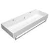 GSI Kube X obdélníkové umyvadlo 120 x 47 cm broušená spodní hrana 2 otvory pro baterii s přepadem keramika bílá ExtraGlaze 94249211