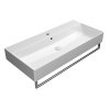 GSI Kube X obdélníkové umyvadlo 100 x 47 cm broušená spodní hrana s otvorem pro baterii s přepadem keramika bílá ExtraGlaze 94239111