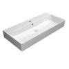 GSI Kube X obdélníkové umyvadlo 100 x 47 cm broušená spodní hrana s otvorem pro baterii s přepadem keramika bílá ExtraGlaze 94239111