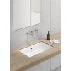 GSI Kube X obdélníkové umyvadlo 60 x 37 cm zápustné broušená spodní hrana bez otvoru pro baterii s přepadem keramika bílá ExtraGlaze 8953911