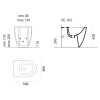 GSI Pura bidet stojící 36 x 50 cm keramika bílá ExtraGlaze 8879111