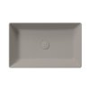 GSI Kube X obdélníkové umyvadlo na desku 60 x 37 cm bez otvoru pro baterii bez přepadu keramické tortora mat šedá 945305