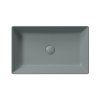 GSI Kube X obdélníkové umyvadlo na desku 60 x 37 cm bez otvoru pro baterii bez přepadu keramické agave mat zelená 945304