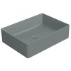 GSI Kube X obdélníkové umyvadlo na desku 50 x 37 cm bez otvoru pro baterii bez přepadu keramické agave mat zelená 942904