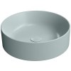 GSI Kube X kulaté umývátko na desku 45 cm keramické ghiaccio mat modrá 942715