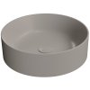 GSI Kube X kulaté umývátko na desku 45 cm keramické tortora mat šedá 942705