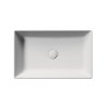 GSI Kube X obdélníkové umyvadlo na desku 60 x 37 cm bez otvoru pro baterii bez přepadu keramické bílá mat 945309