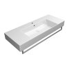 GSI Kube X obdélníkové umyvadlo 120 x 47 cm otvor pro baterii s přepadem odkládací plochy keramické bílá ExtraGlaze 9452111