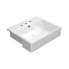 GSI Kube X polozápustné umyvadlo 55 x 47 cm 3 otvory pro baterii s přepadem keramické bílá ExtraGlaze 9434311