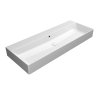 GSI Kube X obdélníkové umyvadlo 120 x 47 cm bez otvoru pro baterii s přepadem keramické bílá ExtraGlaze 9424011