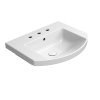 GSI Norm oblé umyvadlo 60 x 49 cm 3 otvory pro baterii s přepadem keramické bílá ExtraGlaze 8645311
