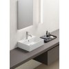 GSI Kube X obdélníkové umyvadlo 50 x 37 cm broušená spodní hrana s otvorem pro baterii s přepadem keramické bílá ExtraGlaze 94479111