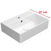 GSI Kube X obdélníkové umyvadlo 50 x 37 cm broušená spodní hrana s otvorem pro baterii s přepadem keramické bílá ExtraGlaze 94479111