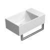 GSI Kube X umývátko 40 x 23 cm bez otvoru pro baterii bez přepadu keramické bílá mat 9484009