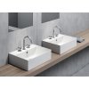 GSI Kube X obdélníkové umyvadlo na desku 45 x 35 cm s otvorem pro baterii s přepadem keramické bílá mat 9485109