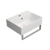 GSI Kube X obdélníkové umyvadlo na desku 45 x 35 cm s otvorem pro baterii s přepadem keramické bílá mat 9485109