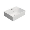 GSI Kube X obdélníkové umyvadlo na desku 45 x 35 cm s otvorem pro baterii s přepadem keramické bílá mat 9485109
