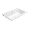 GSI Kube X obdélníkové umyvadlo zápustné 70 x 46 cm s otvorem pro baterii s přepadem keramické bílá ExtraGlaze 9437111