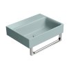 GSI Nubes umyvadlo 40 x 32 cm broušená spodní hrana bez otvoru pro baterii bez přepadu keramické ghiaccio mat modrá 96849015