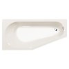 Polysan Tigra L asymetrická vana 170 x 80 x 46 cm levá akrylát ivory béžová 90111.40