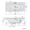 Polysan VIVA B hydromasážní vana 175 x 80 x 47 cm Active Hydro-Air akrylát chrom bílá 88119.2010