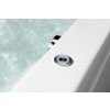 Polysan DUO hydromasážní vana obdélníková 200 x 120 x 45 cm Attraction Hydro-Air akrylát chrom bílá 16111.4010