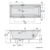 Polysan CLEO hydromasážní vana obdélníková 180 x 80 x 48 cm Highline Hydro-Air akrylát chrom bílá 95611.6010
