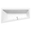 Polysan ANDRA L hydromasážní vana asymetrická 180 x 90 x 45 cm levá Highline Hydro-Air akryalát chrom bílá 72872.6010