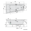 Polysan ANDRA L hydromasážní vana asymetrická 170 x 90 x 45 cm levá Active Hydro-Air akrylát chrom bílá 81111.2010
