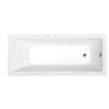 Polysan NOEMI hydromasážní vana obdélníková 150 x 80 x 39 cm Active Hydro akrylát chrom bílá 71727.1010