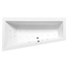 Polysan ANDRA L hydromasážní vana asymetrická 160 x 90 x 45 cm levá Active Hydro-Air akrylát chrom bílá 81521.2010