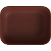 Polysan Banera Square umyvadlo na desku 50 x 36 cm bez otvoru pro baterii bez přepadu litý mramor hnědá mat 14596.71