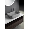 Polysan Banera Square umyvadlo na desku 50 x 36 cm bez otvoru pro baterii bez přepadu litý mramor šedá mat 14596.31