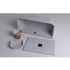 Polysan Banera Square umyvadlo na desku 50 x 36 cm bez otvoru pro baterii bez přepadu litý mramor šedá mat 14596.31