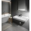 Aqualine Parla obdélníkové umyvadlo 80 x 38 cm s otvorem pro baterii s přepadem keramické bílá 9980