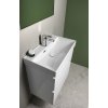 Aqualine Parla obdélníkové umyvadlo 80 x 38 cm s otvorem pro baterii s přepadem keramické bílá 9980