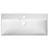 Aqualine Parla obdélníkové umyvadlo 80 x 38 cm s otvorem pro baterii s přepadem keramické bílá 9980