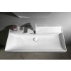 Aqualine Parla obdélníkové umyvadlo 80 x 38 cm s otvorem pro baterii s přepadem keramické bílá 9980