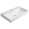Aqualine Parla umyvadlo obdélníkové 65 x 38 cm s otvorem pro baterii s přepadem karamické bílá 9965