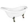 Polysan RETRO vana volně stojící 174,5 x 82 x 80,5 cm nohy bronz litý mramor bílá 43388