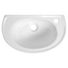 Bruckner Winz keramické umývátko 46 x 27 cm s otvorem pro baterii bez přepadu bílá 201.101.0