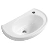 Bruckner Winz keramické umývátko 46 x 27 cm s otvorem pro baterii bez přepadu bílá 201.101.0