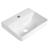 Bruckner Vibrant keramické umývátko 36 x 30 cm s otvorem pro baterii bez přepadu bílá 201.099.0