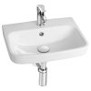Bruckner Vibrant keramické umyvadlo 46 x 33 cm s otvorem pro baterii s přepadem bílá 201.097.0