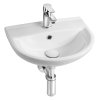 Bruckner Spiral keramické umyvadlo 43 x 35 cm s otvorem pro baterii s přepadem bílá 201.081.0